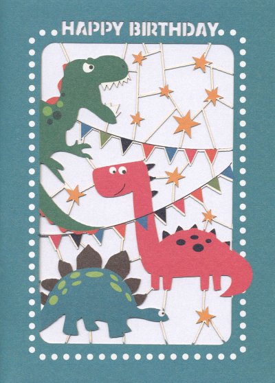 Dinosaur Party Birthday Card