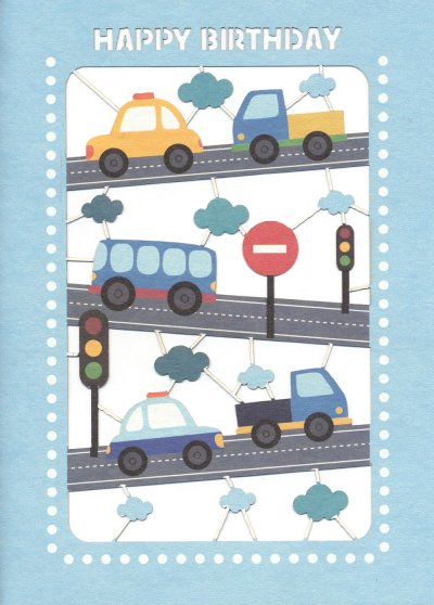 Cars and Trucks Birthday Card