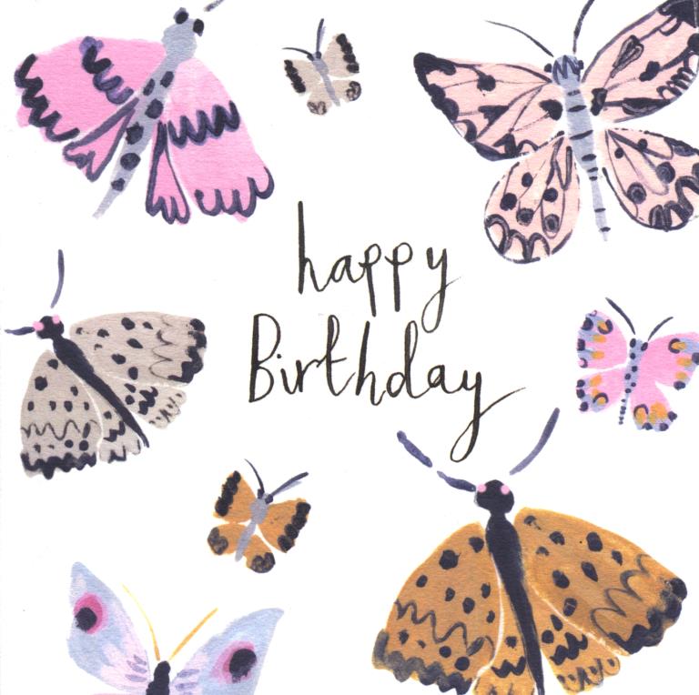 Flutterby Birthday Card