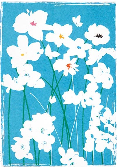 Turquoise Field Greeting Card