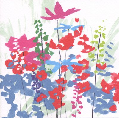 Mixed Flowers Greeting Card