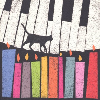 Cat on a Hot Tin Roof Birthday Card