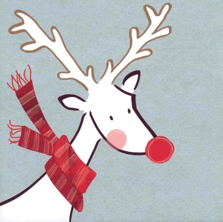 Rudolph's New Scarf Christmas Card