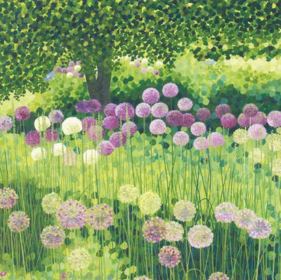 Purple Alliums Greeting Card