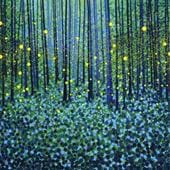 Forest Fireflies Greeting Card