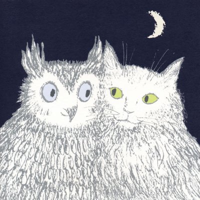 Owl and Pussycat Greeting Card