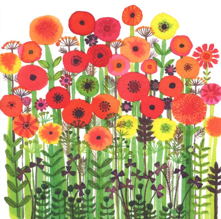 Summer Garden Greeting Card