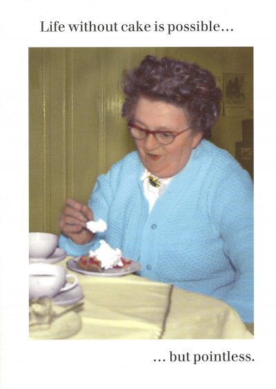 Life Without Cake Greeting Card