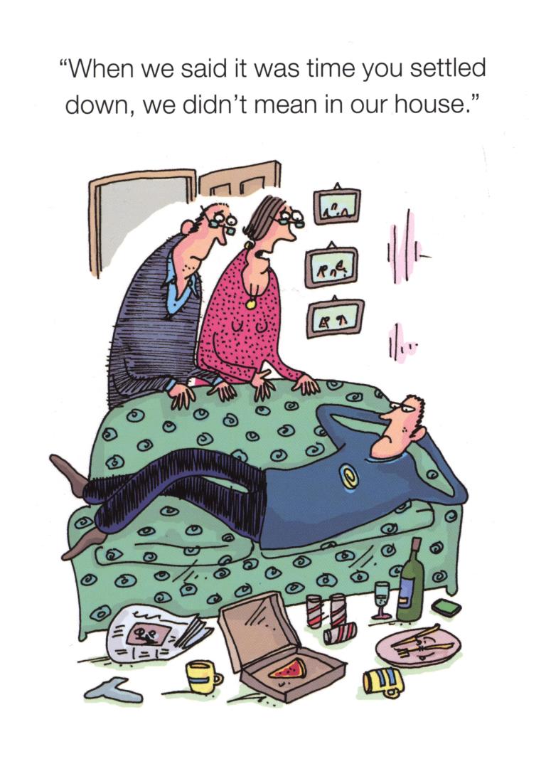 Settled Down Greeting Card