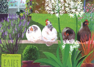 Harriet's Hens Greeting Card