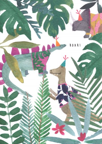 Dinosaur Party Birthday Card