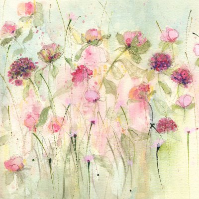Peonies & Roses Greeting Card