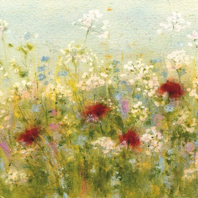 Spring Hedgerow Greeting Card