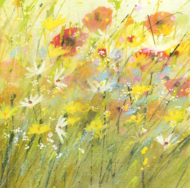 Poppies & Daisies Greeting Card