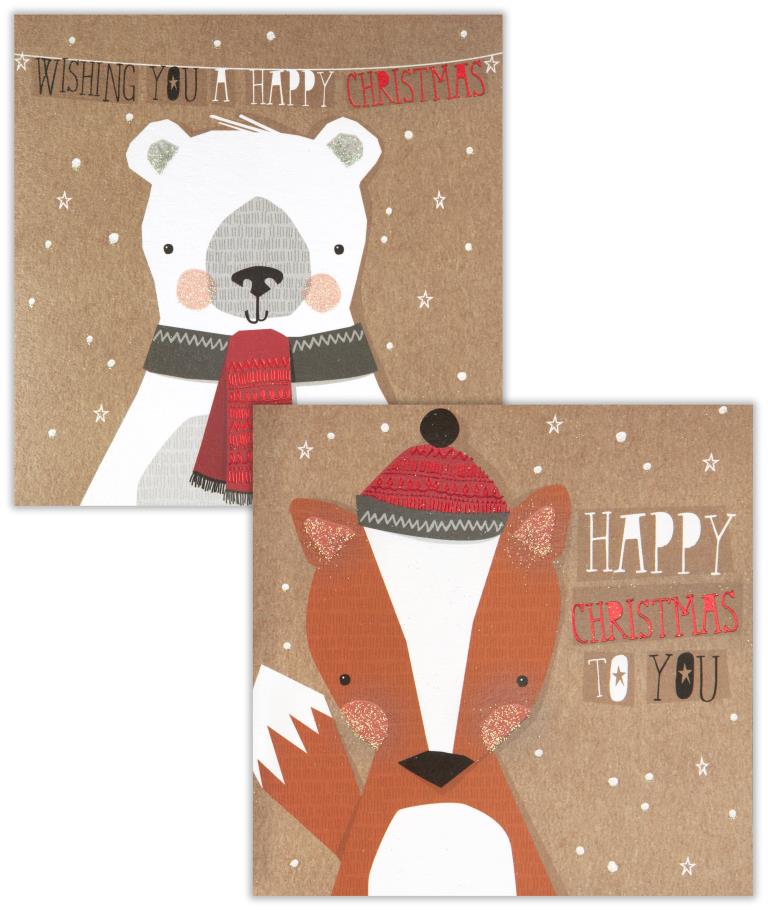 Polar Bear & Fox Christmas Pack (10)