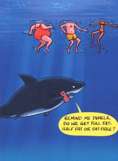 Full Half or Fat Free Birthday Card