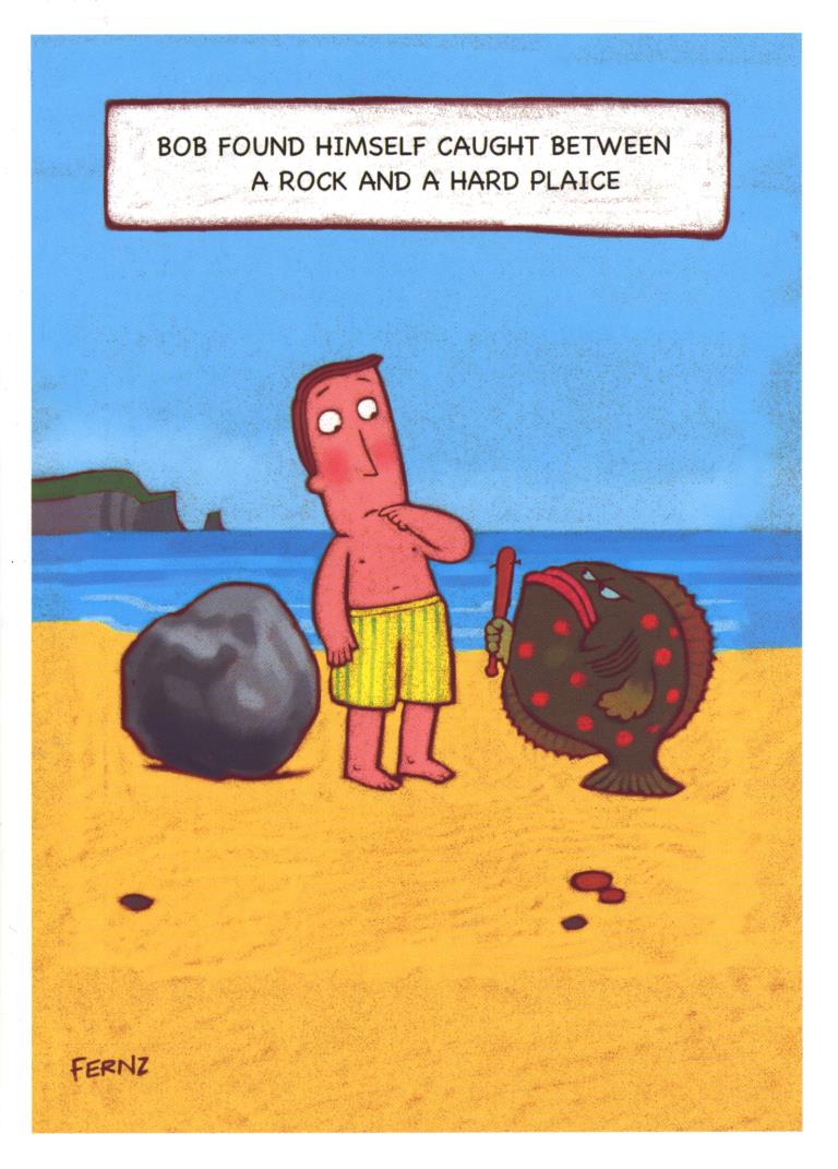 Hard Plaice Birthday Card