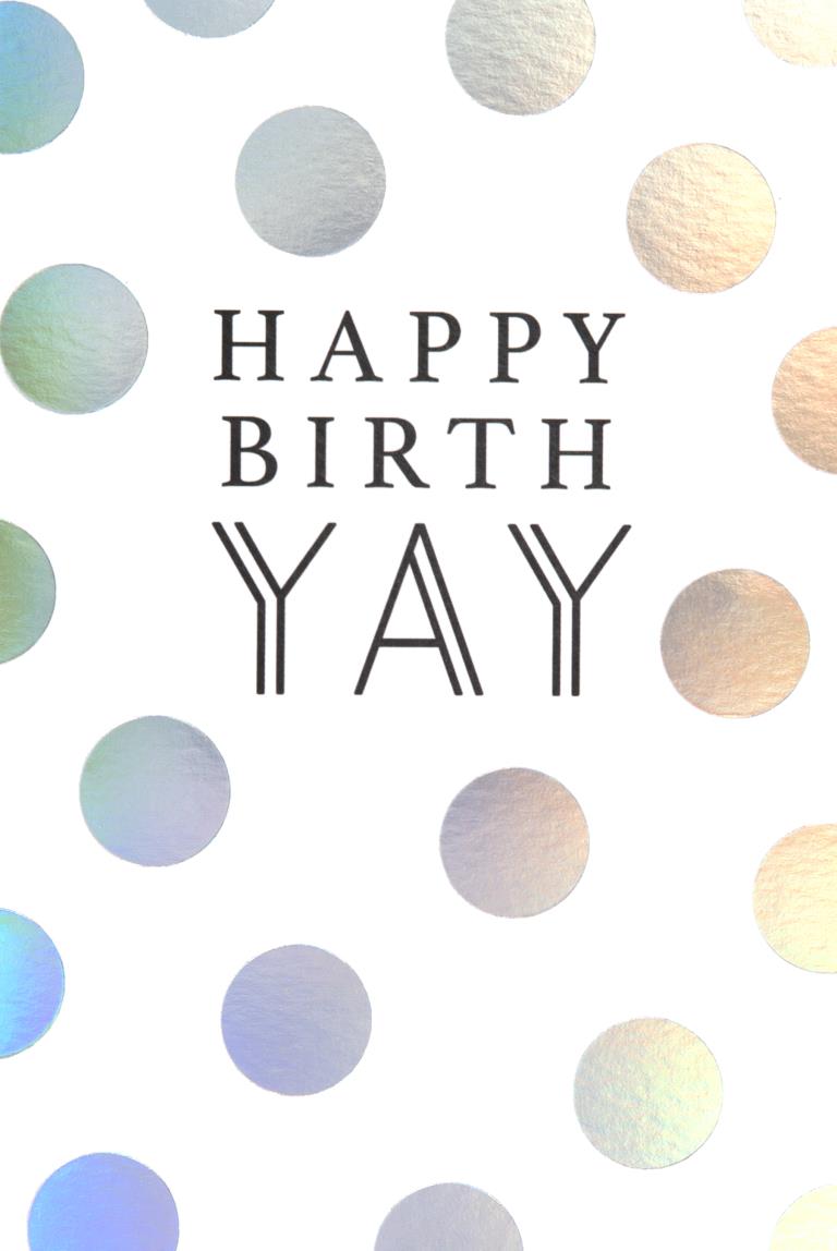 Silver Dots Birthday Card