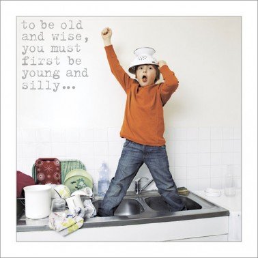 Young and Silly Greeting Card