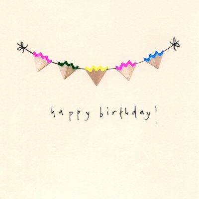 Bunting Birthday Card