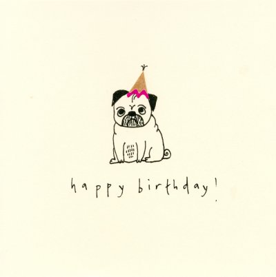 Pug Birthday Card