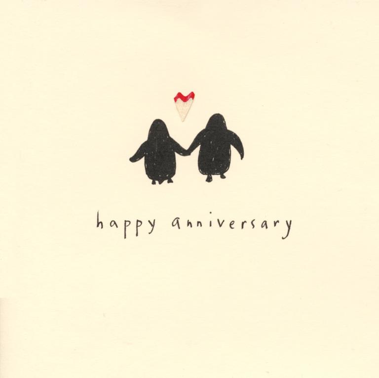 Penguins Anniversary Card