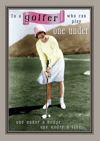 Golfer One Under Birthday Card