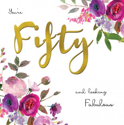 Fabulous 50th Birthday Card