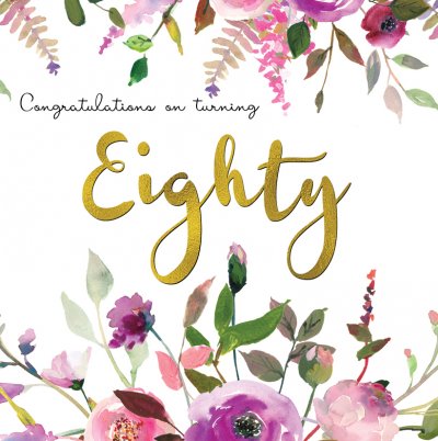 Congratulations 80th Birthday Card