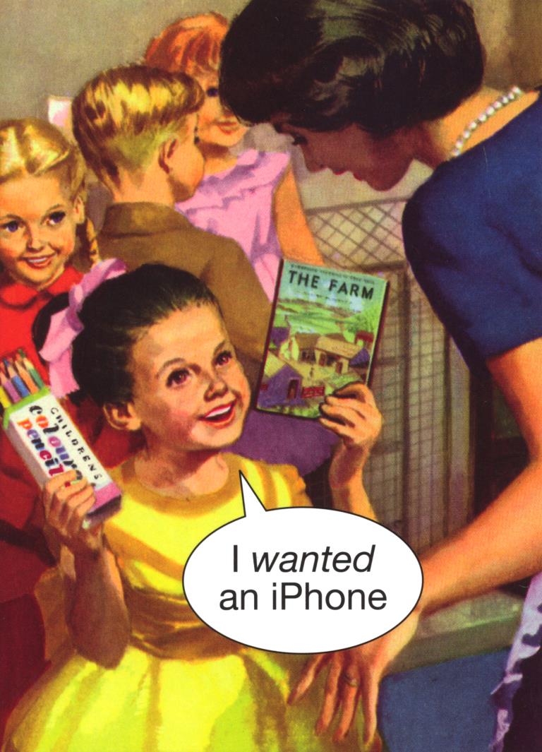 Wanted an iPhone Greeting Card