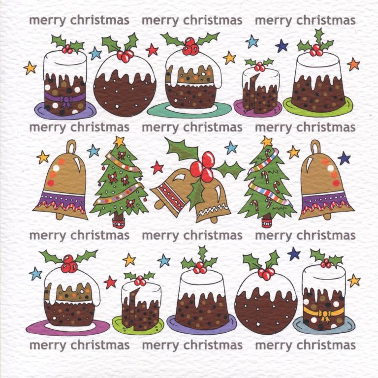Puddings Christmas Card