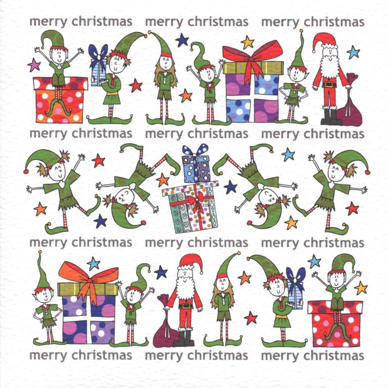 Elves Christmas Card