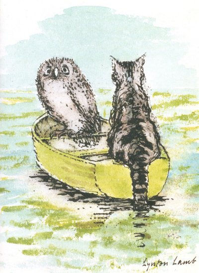 The Owl and the Pussycat Greeting Card