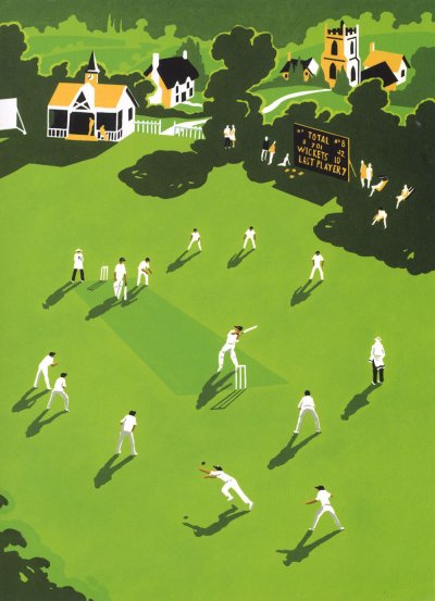 Cricket Match Greeting Card