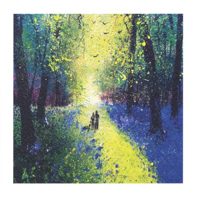 Strolling Through Bluebells Greeting Card