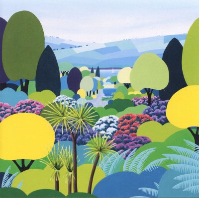 Rhododendron Valley Greeting Card
