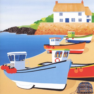Fishing Boats Greeting Card