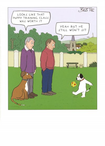 Puppy Training Greeting Card