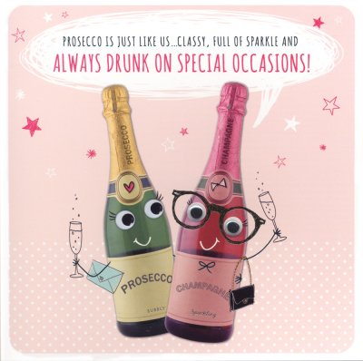 Prosecco Greeting Card