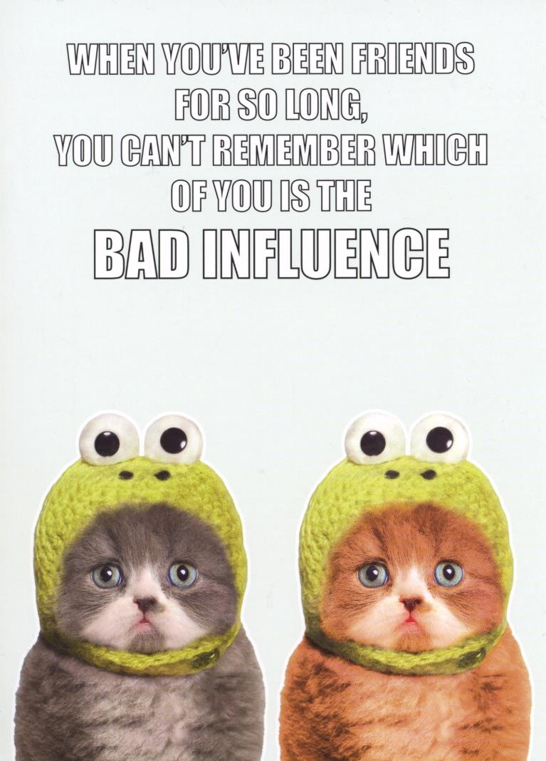 Bad Influence Greeting Card