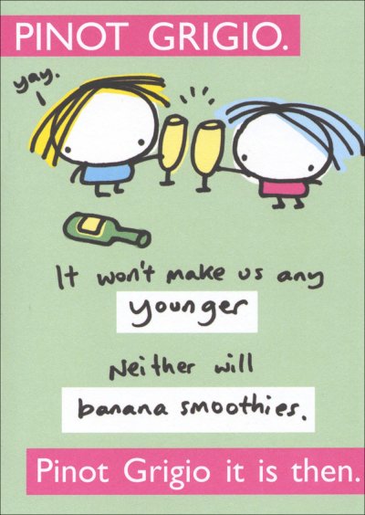Pinot Grigio Birthday Card