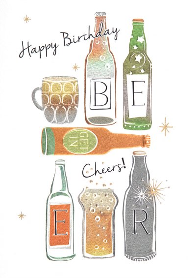 Birthday Beers Birthday Card