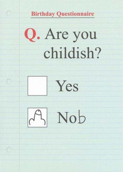 Childish Birthday Card