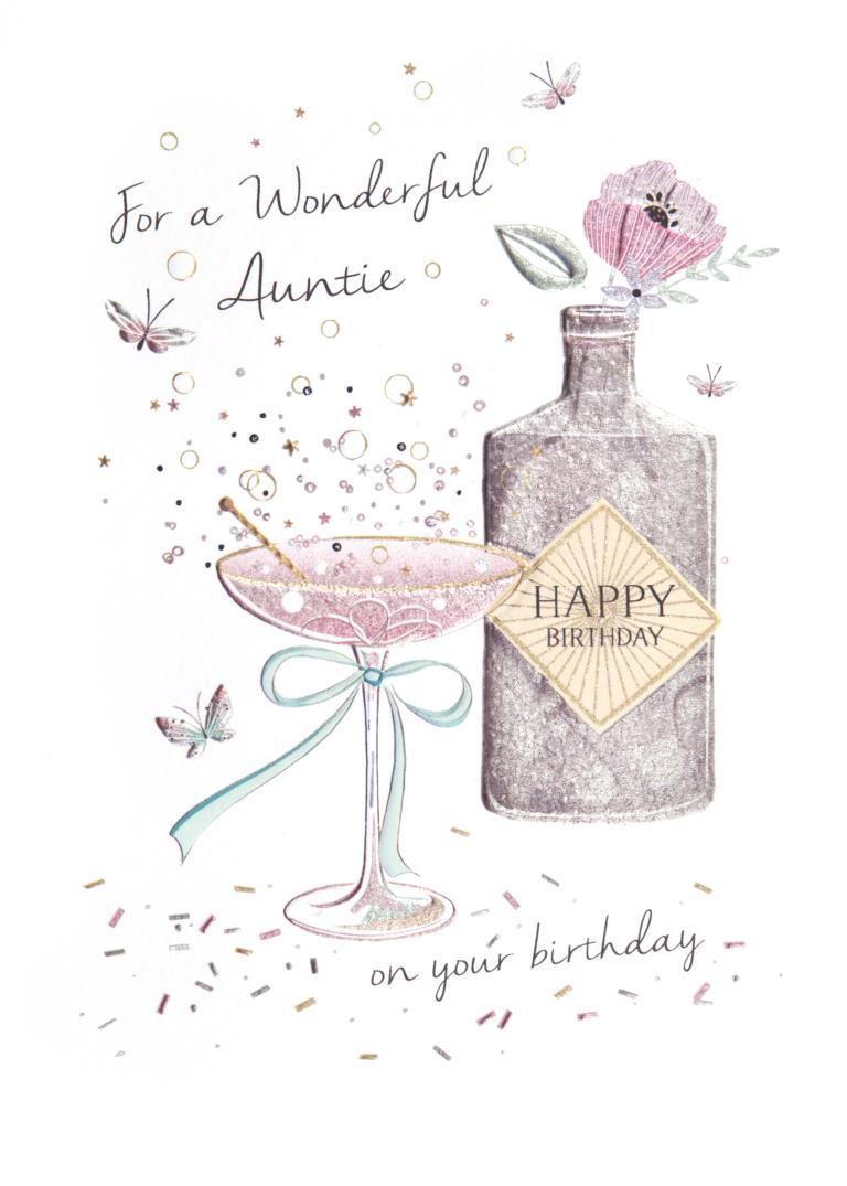 Gintastic Auntie Birthday Card