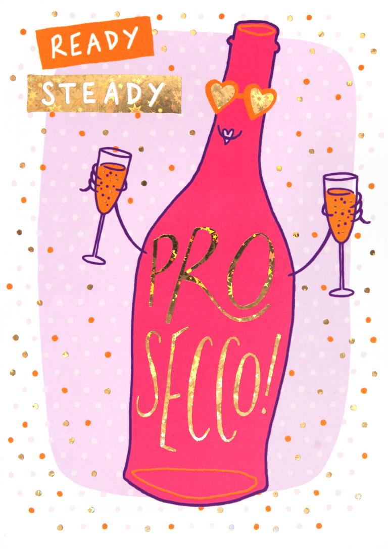 Prosecco Birthday Card