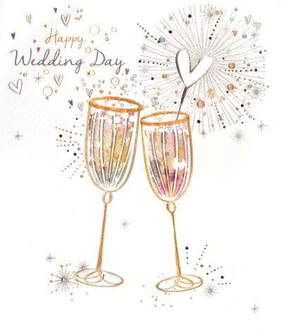 Champagne Wedding Card