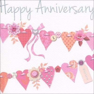 Bunting Anniversary Card