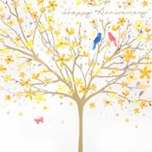 Yellow Tree Anniversary Card