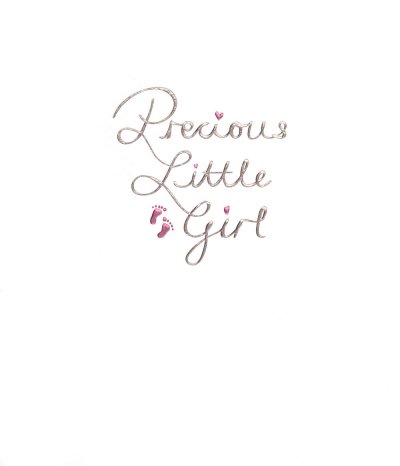 Precious Little Girl New Baby Card