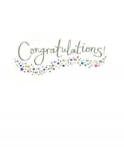 Holographic Stars Congratulations Card